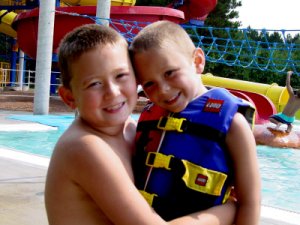 The boys at the wave pool